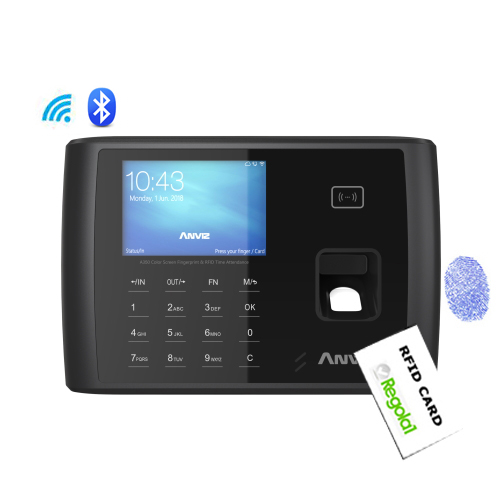 A350 BT-WIFI: biometric device, Rfid and Mifare, PIN code, relay, wi-fi, bluetooth and Linux.
